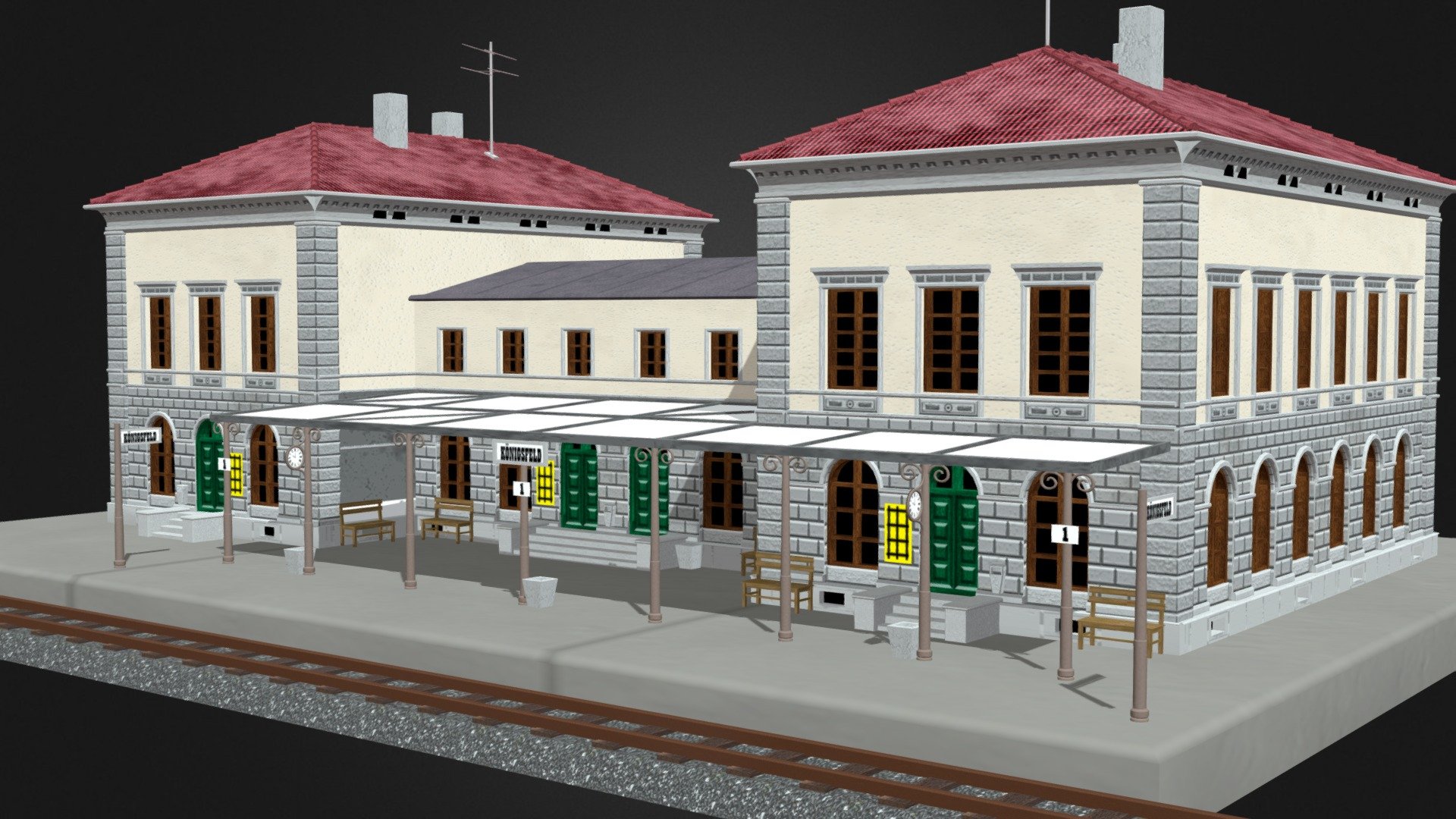 Old Station (industrial building series no:1) 3d model