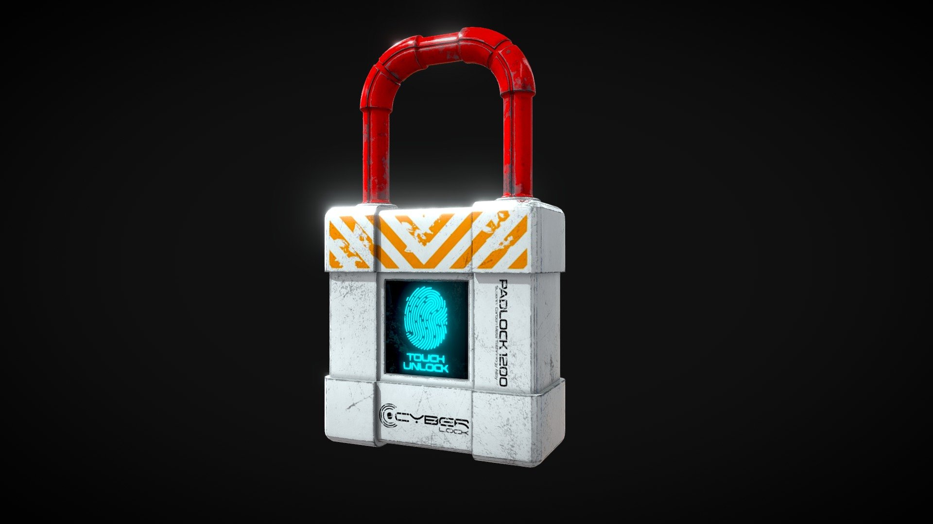 Cyberlock Padlock 3d model