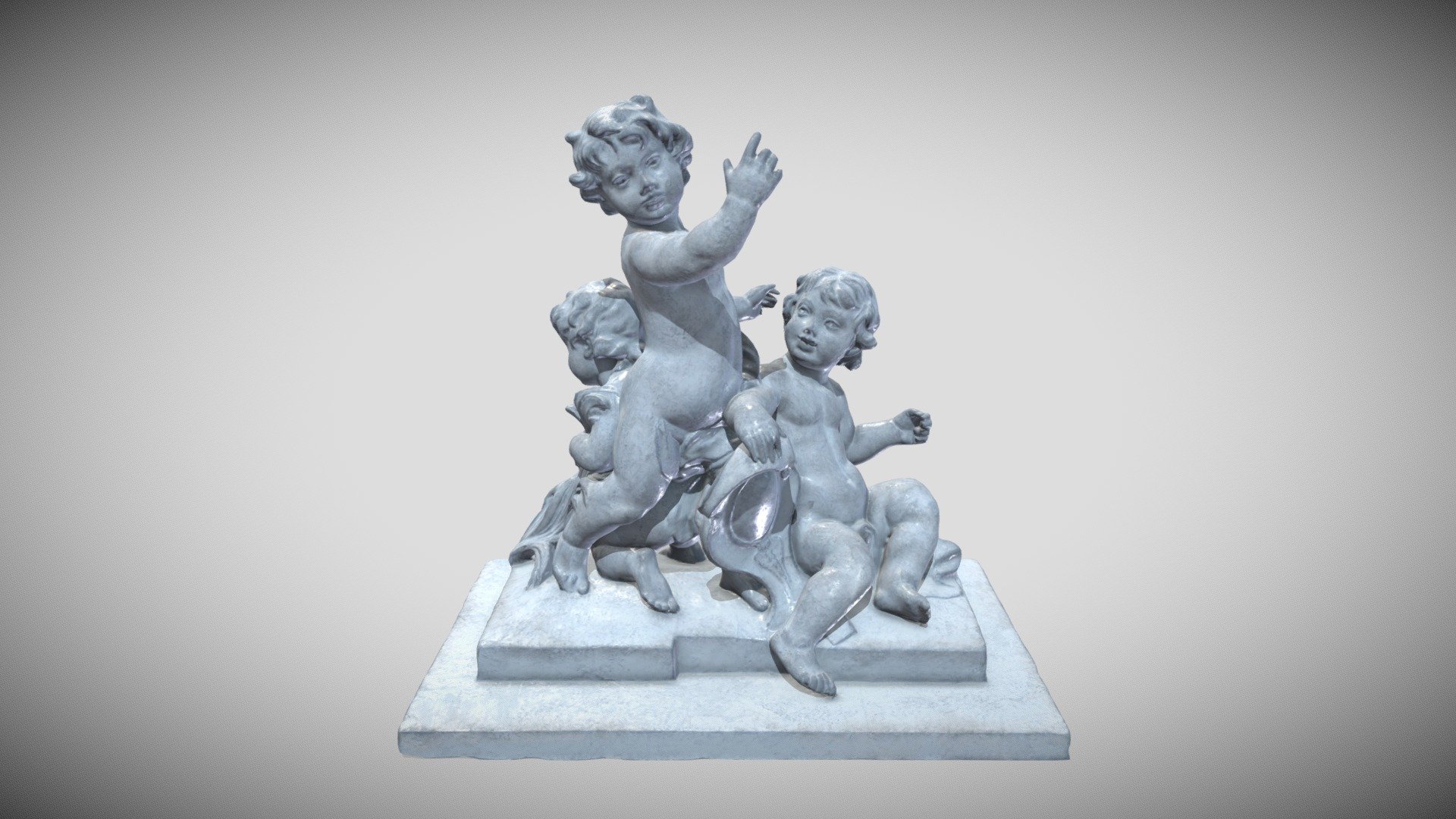 Putti group in the Burggarten Vienna 3d model