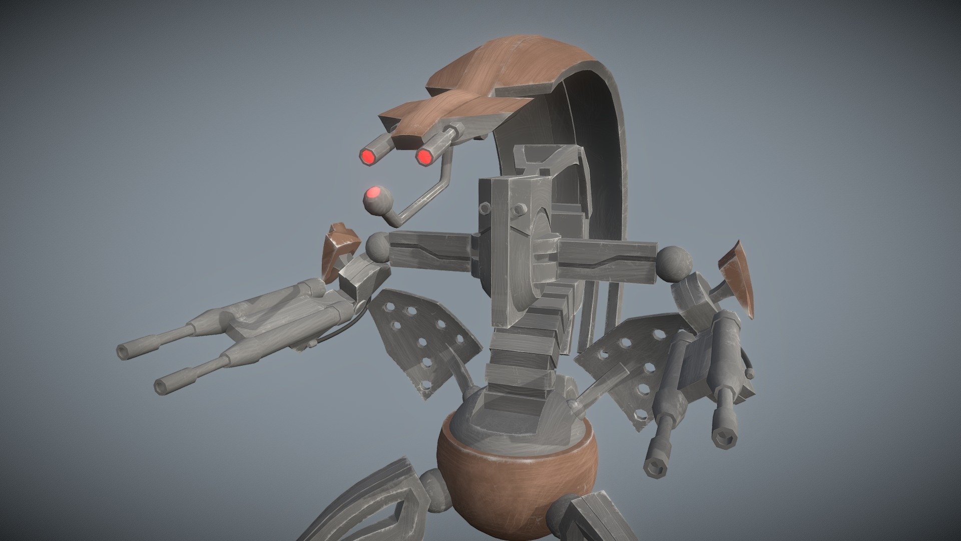 Droideka | Clone Wars | Rigged 3d model