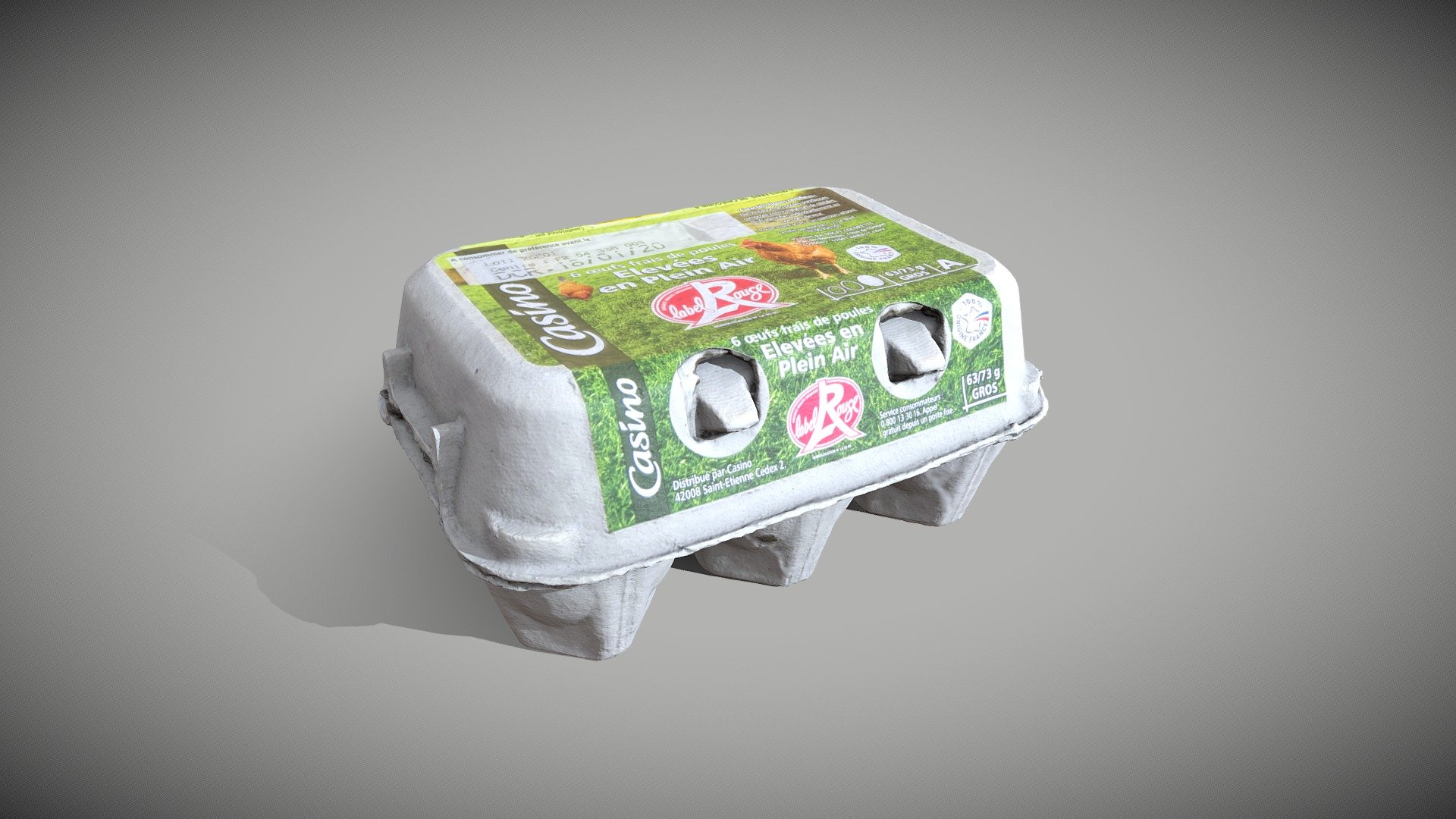 Egg box 3d model