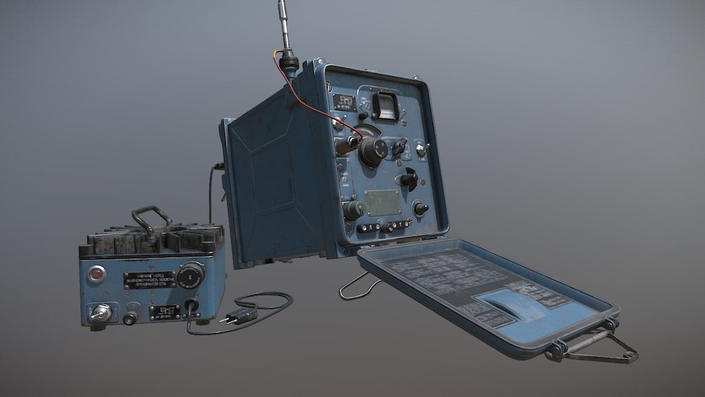 Russian R323 UHF Receiver 3d model