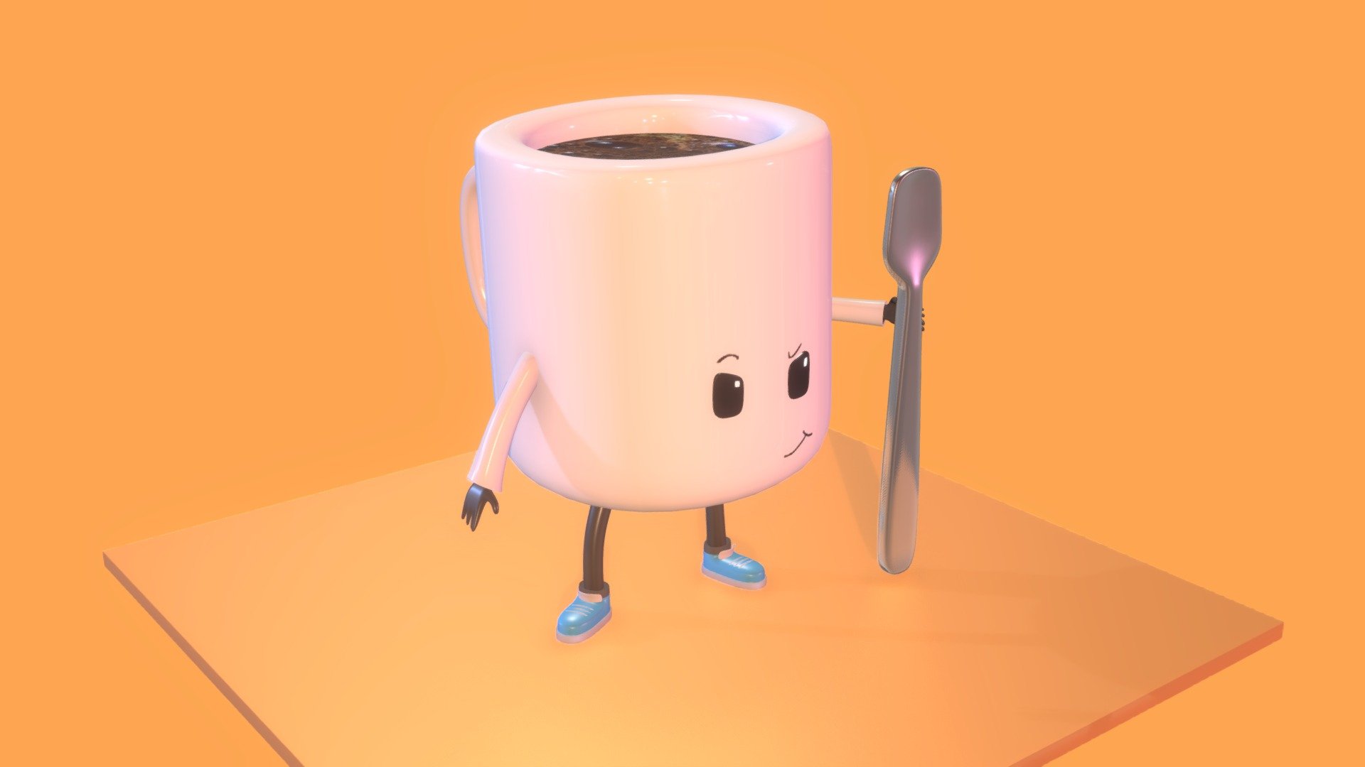 Little Cup of coffee 3d model