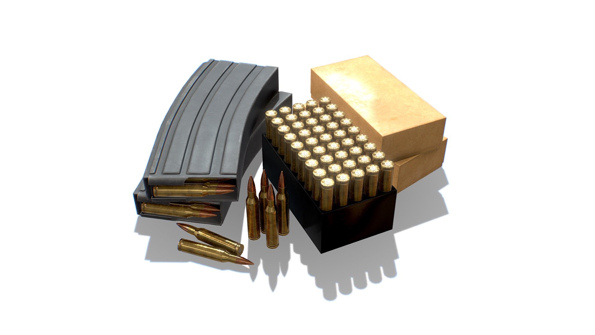 5.56x45 Ammo Pack 3d model