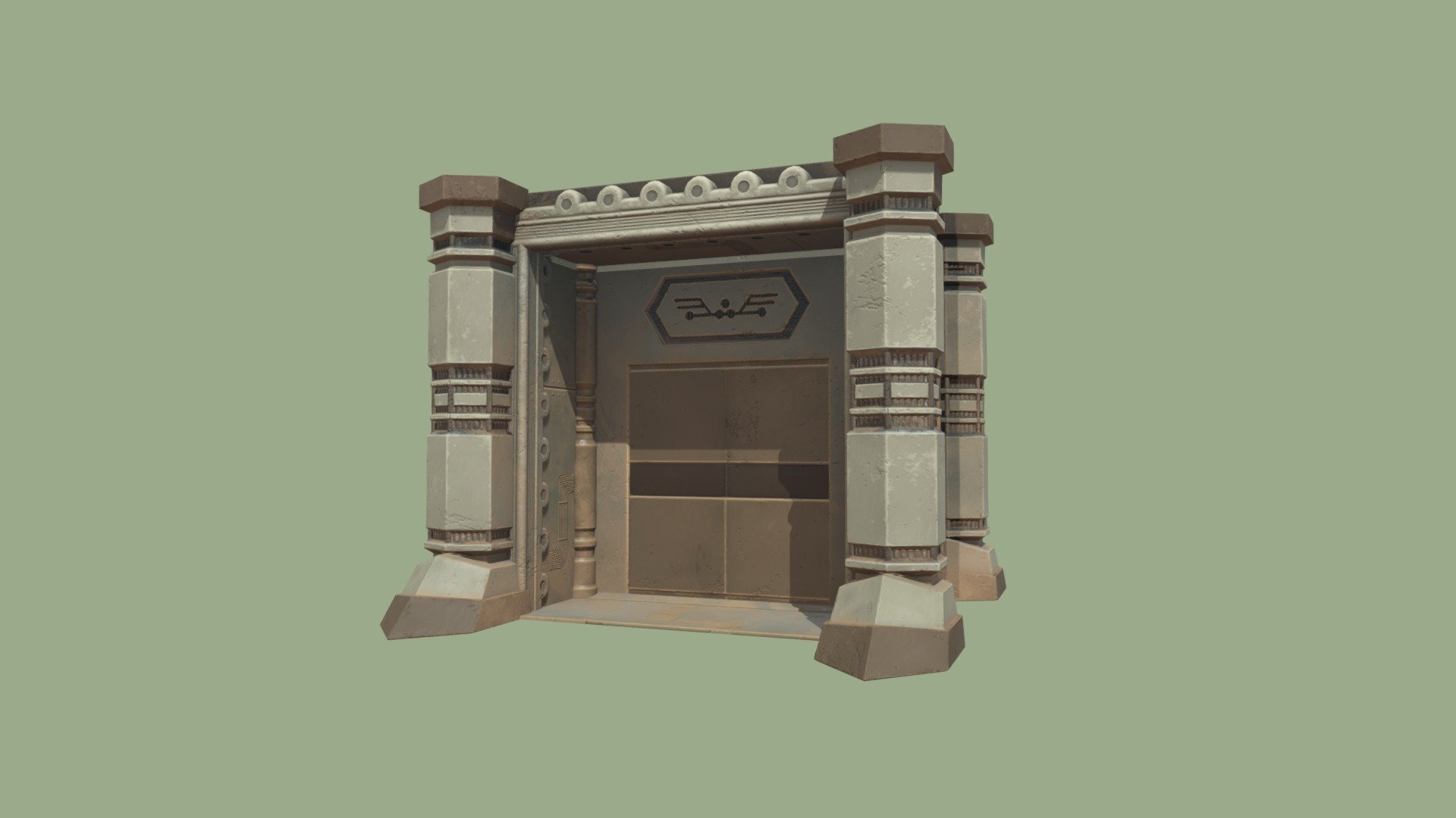 Generic Ruins Door 3d model