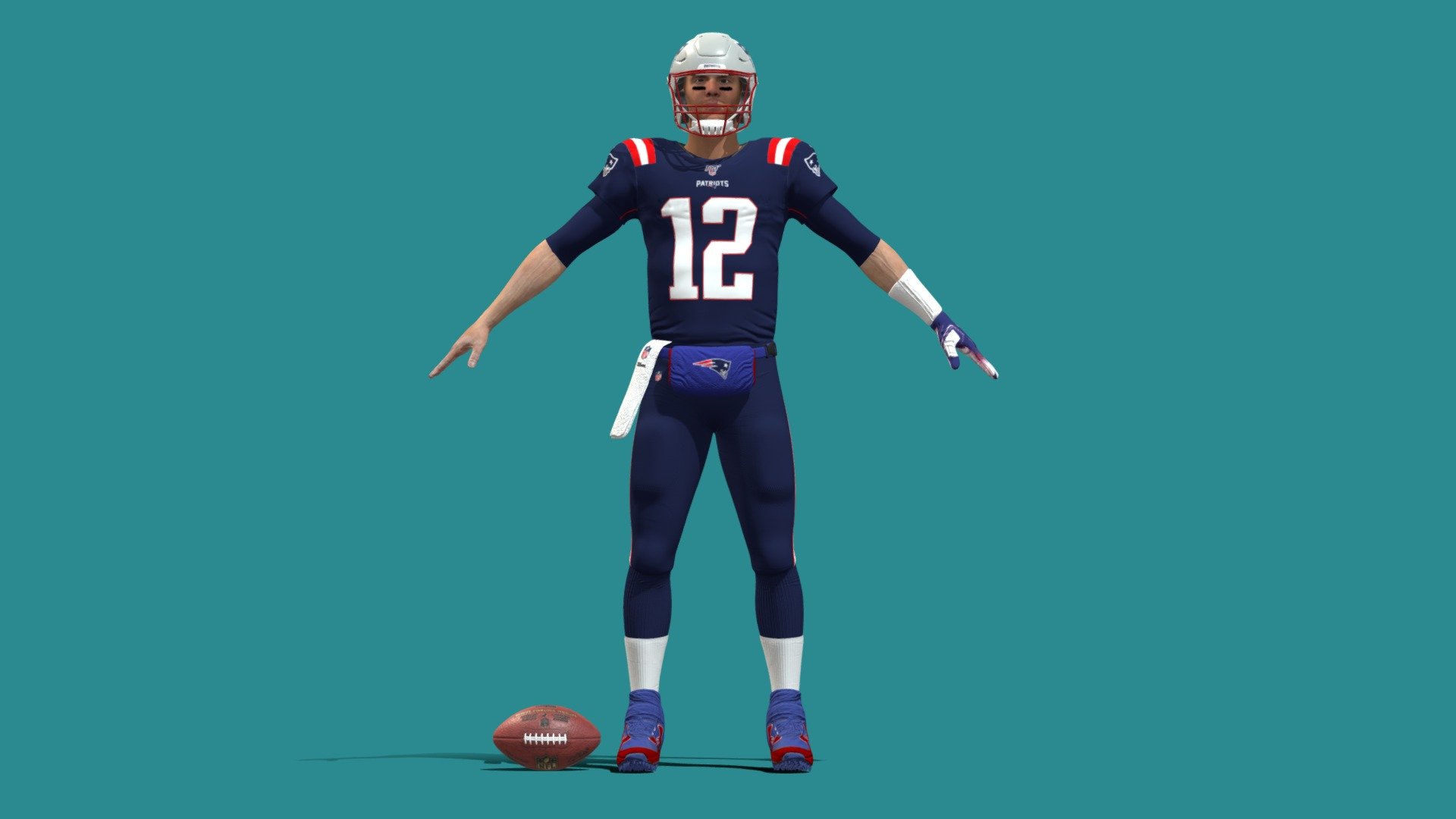 T-P Rigged NFL Tom Brady 3d model