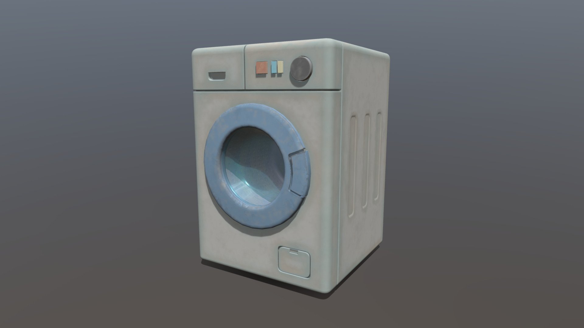 Stylized Cartoony Washing Machine 3d model