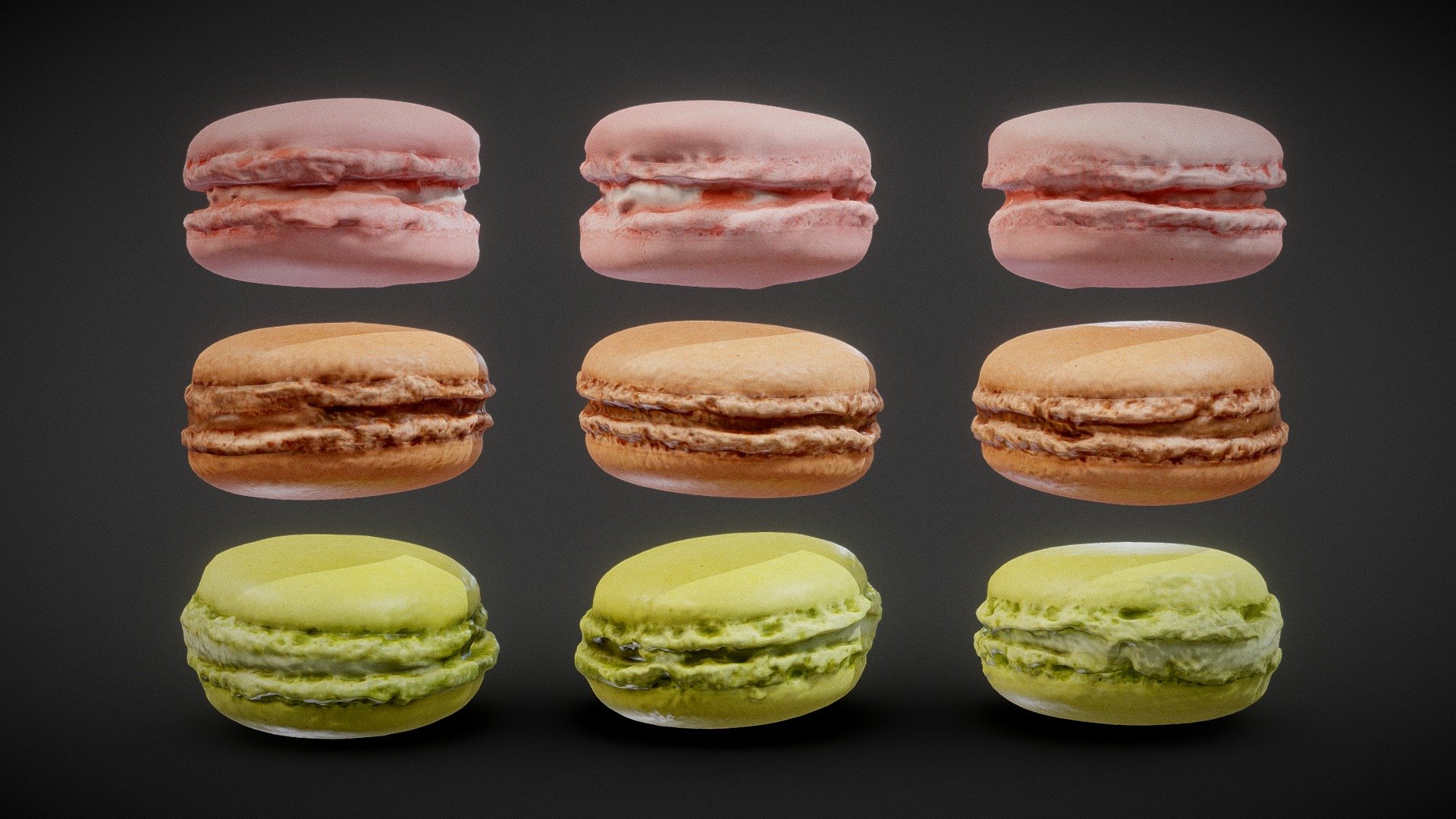 Macarons 3d model