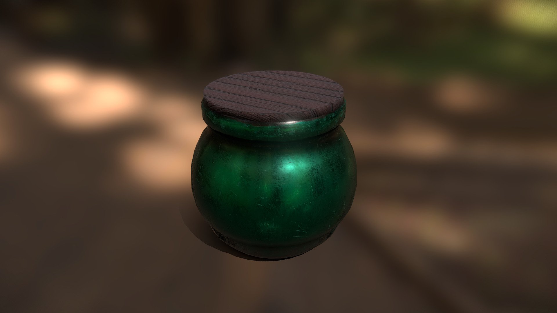 Cyan Pot 3d model