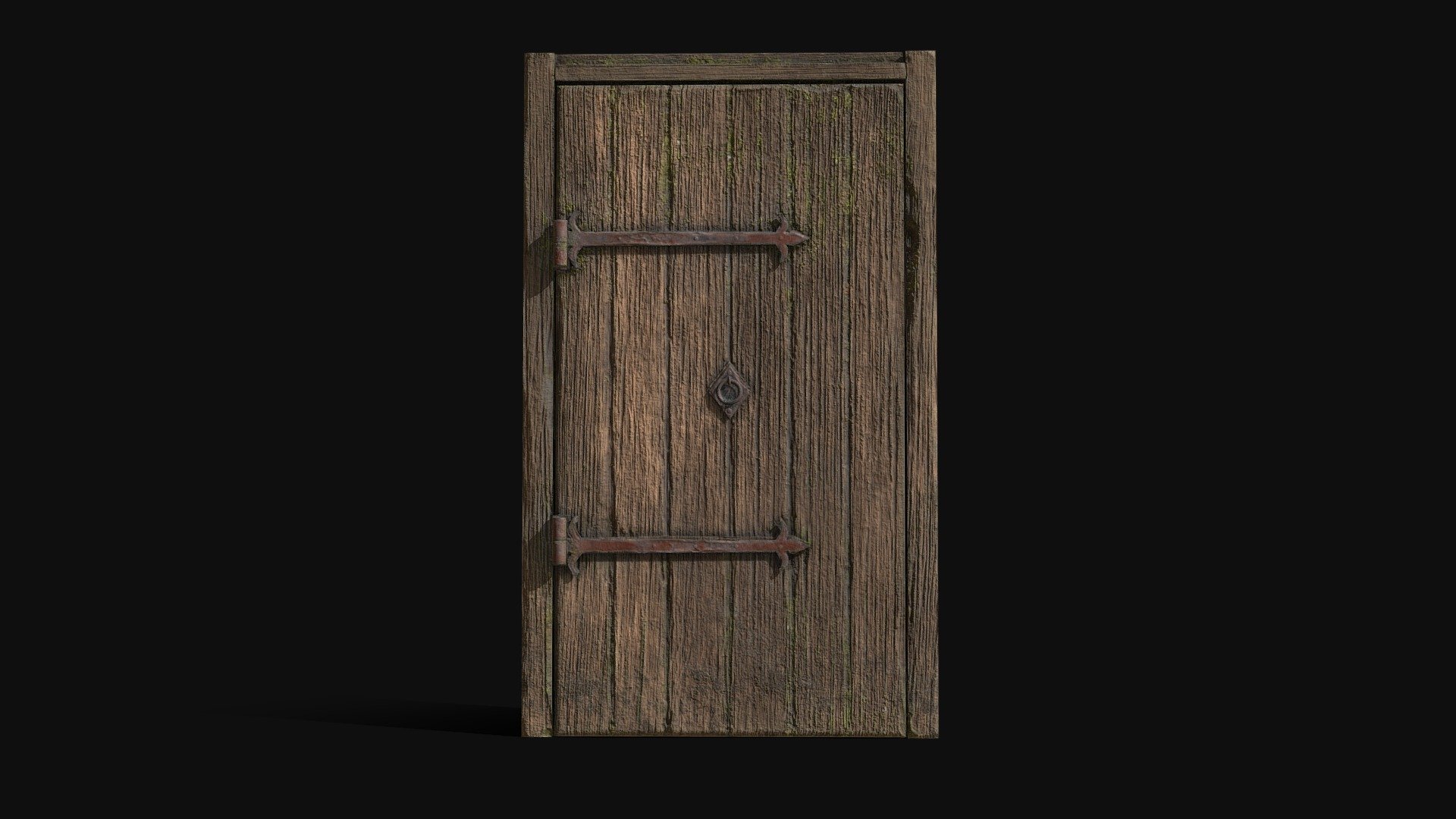 Old wooden door 3d model