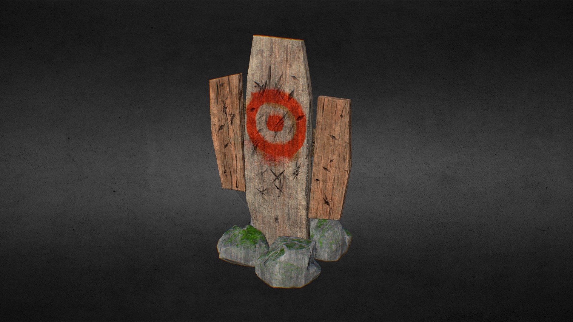 Wooden Target 3d model