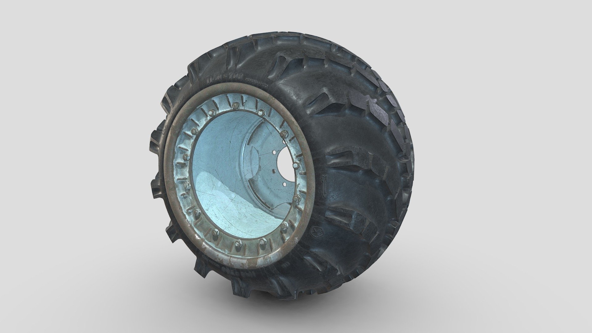 3D model Wheel Arched_Old Painted steel. 3d model