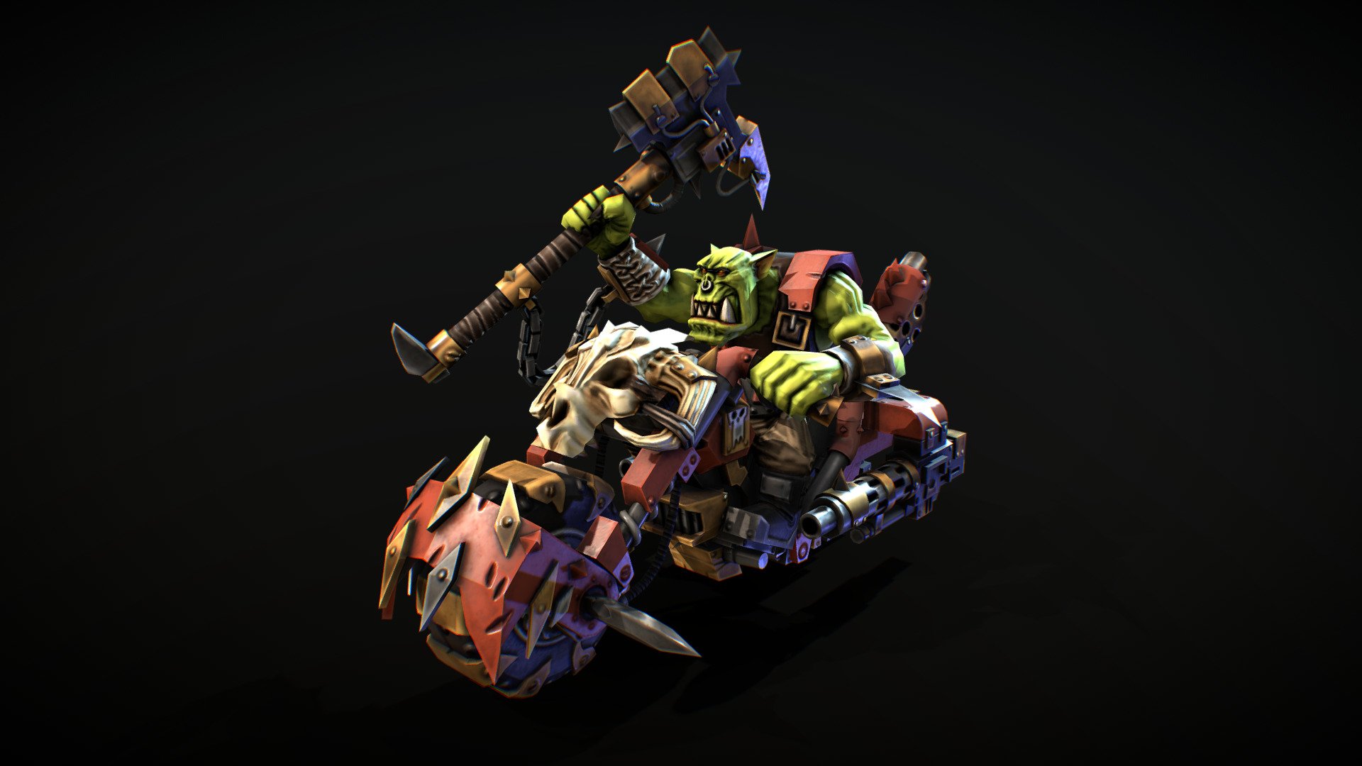 War Biker 3d model