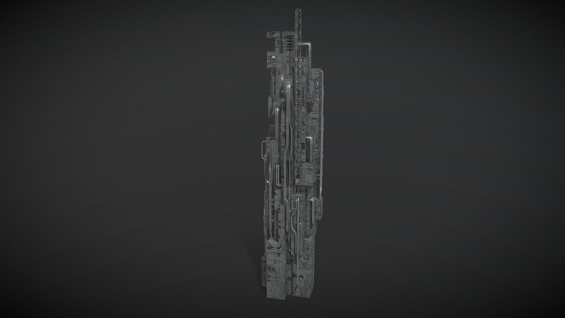 CyberPunk_Scifi Buildings 015 3d model