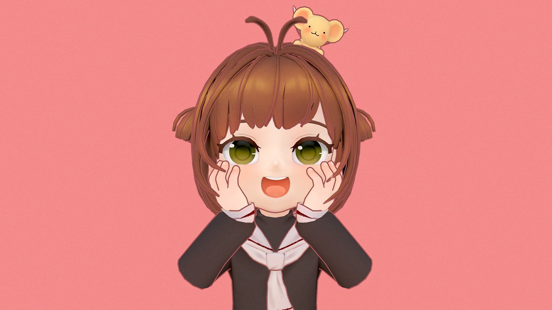 fan art of cardcaptor sakura 3d model