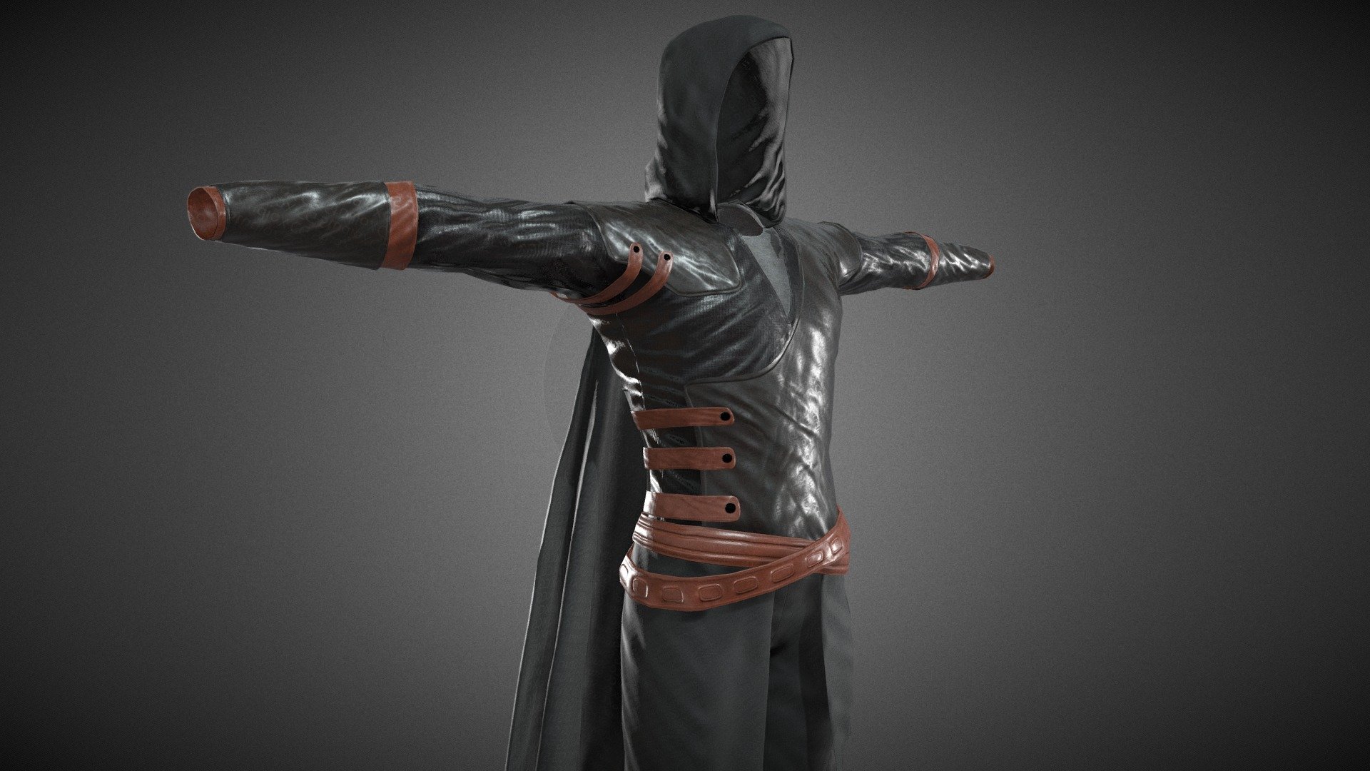 Male Assassin Outfit 2 3d model