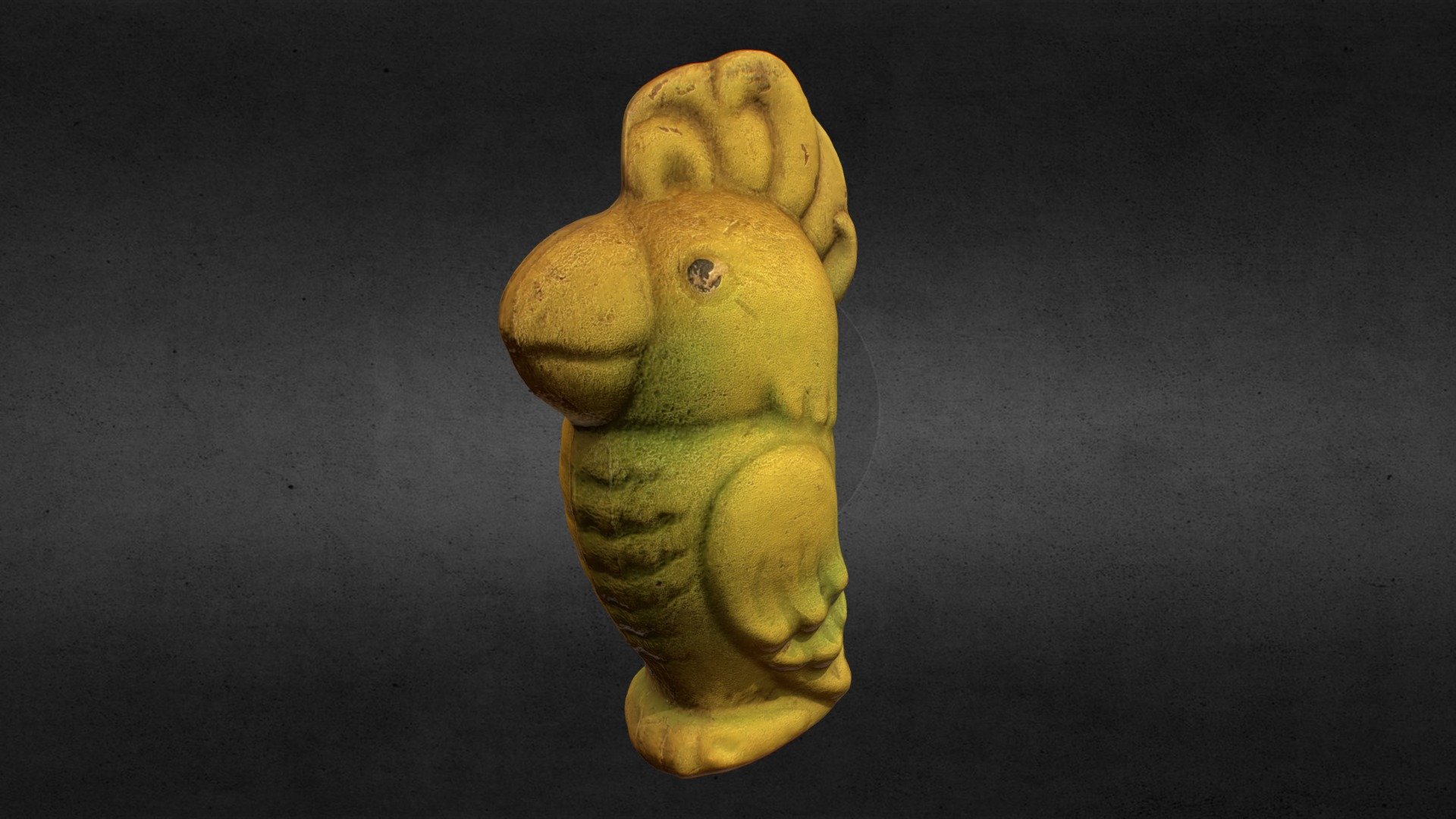 Old USSR Soviet Rubber Toy Bird Parrot Scan 3d model