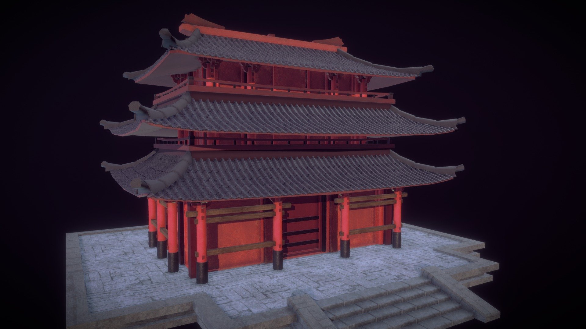 Japanese Temple 3d model