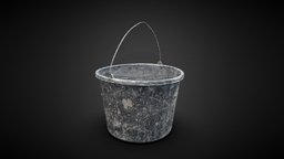 Pail Bucket Plastic 3D Scan