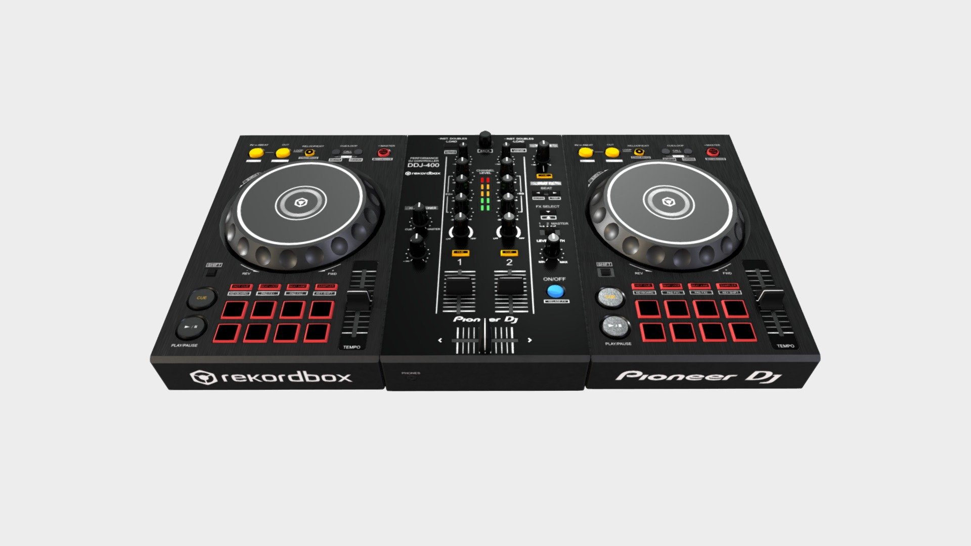 Pioneer Dj Controller DDJ-400 Rekordbox 3d model