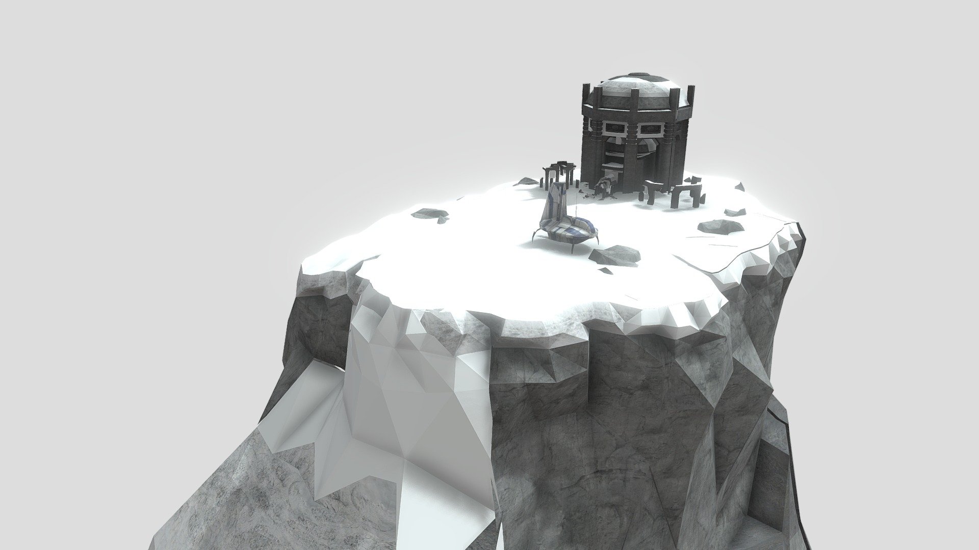 Corellia Frozen Hilltop Ruins 3d model