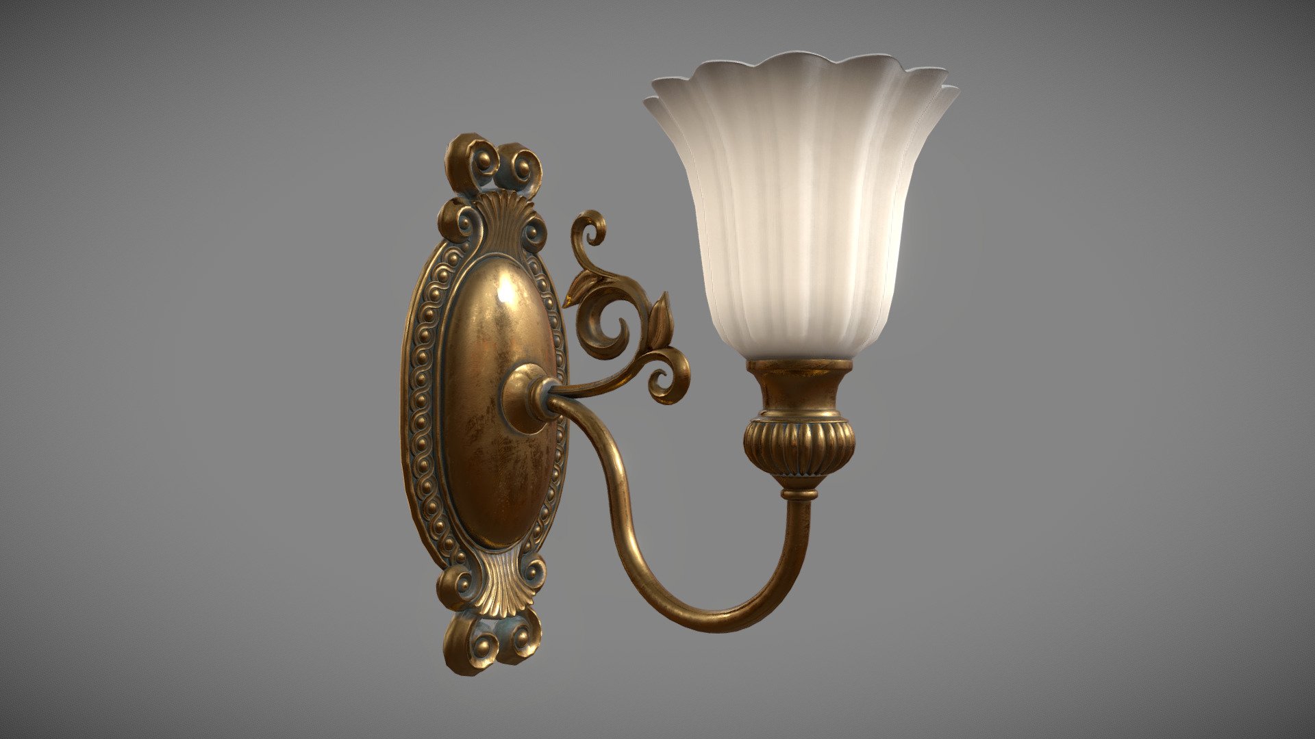 A Highly Detailed Ornamental Sconce 3d model