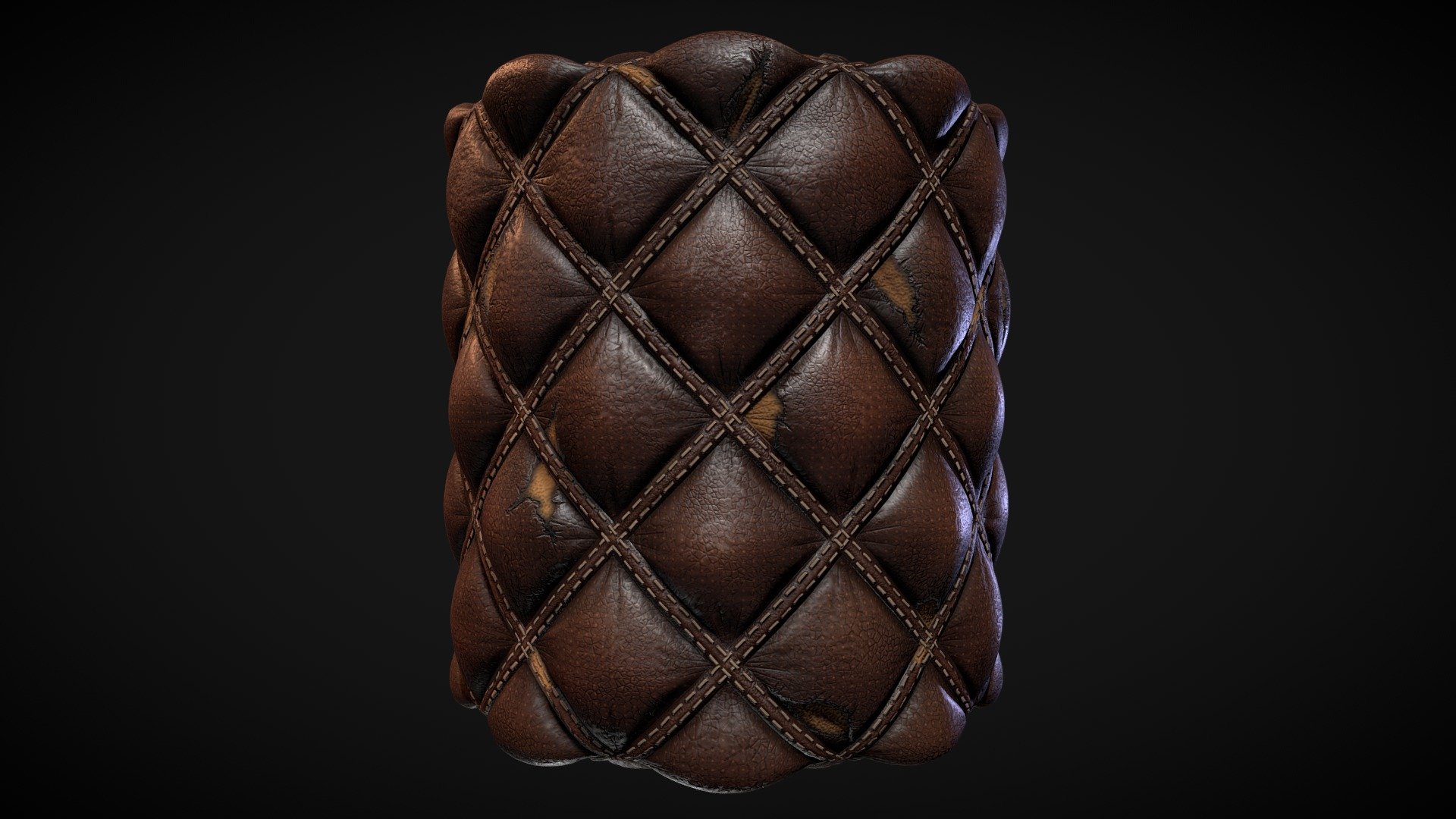 Padded Leather Diamond Material 3d model