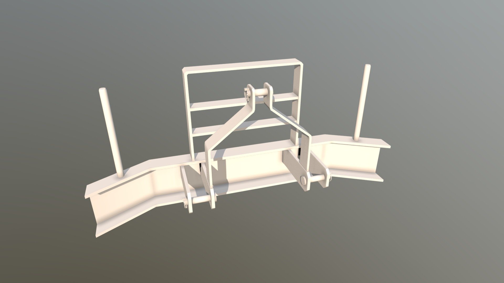 Tractor bull bar 3d model