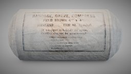 Medical emergency gauze bandage roll