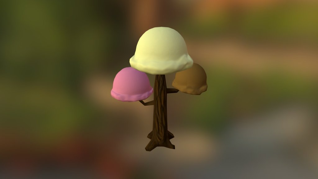 Icecream tree 3d model