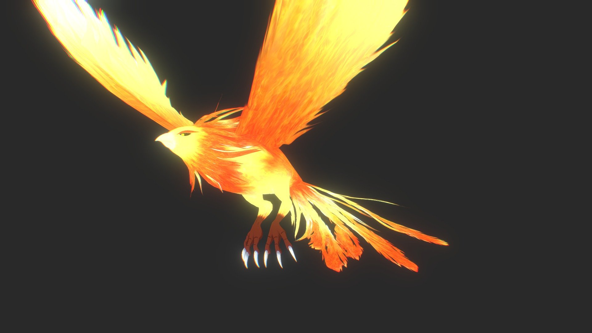 3D_phoenix_RIGIFY_Animation 3d model