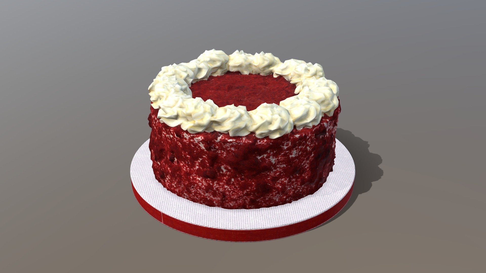 Red Velvet Cake 3d model