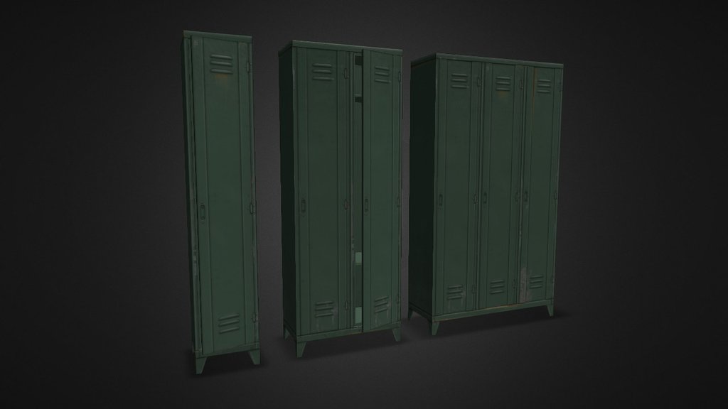 Industrial Locker Pack 3d model