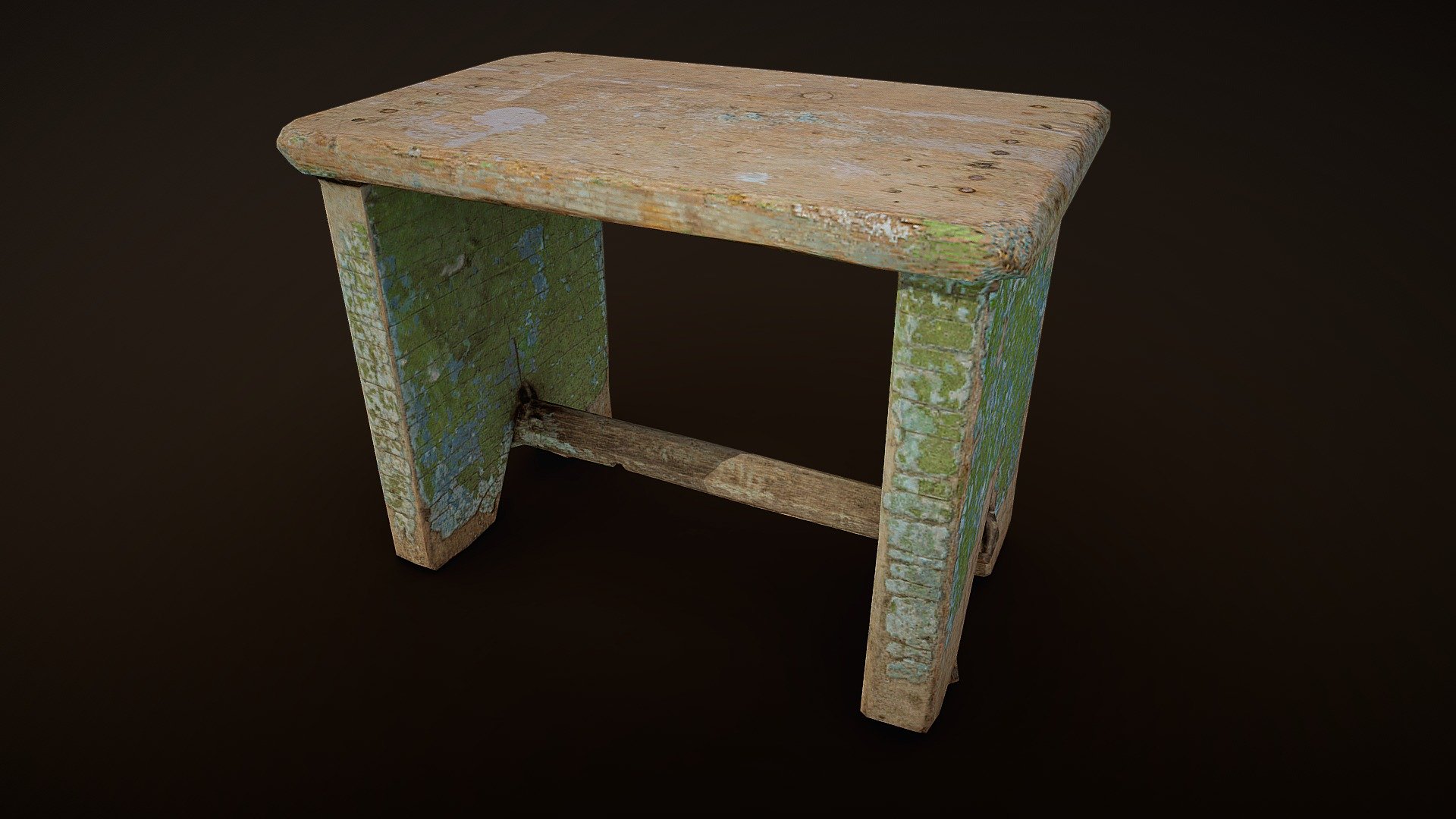 Old Stool 02 3d model