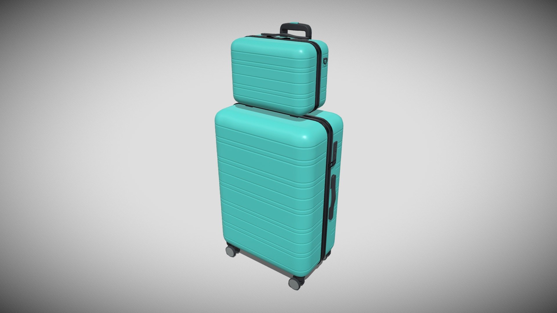 Hardside Luggage Suitcase Set 3d model