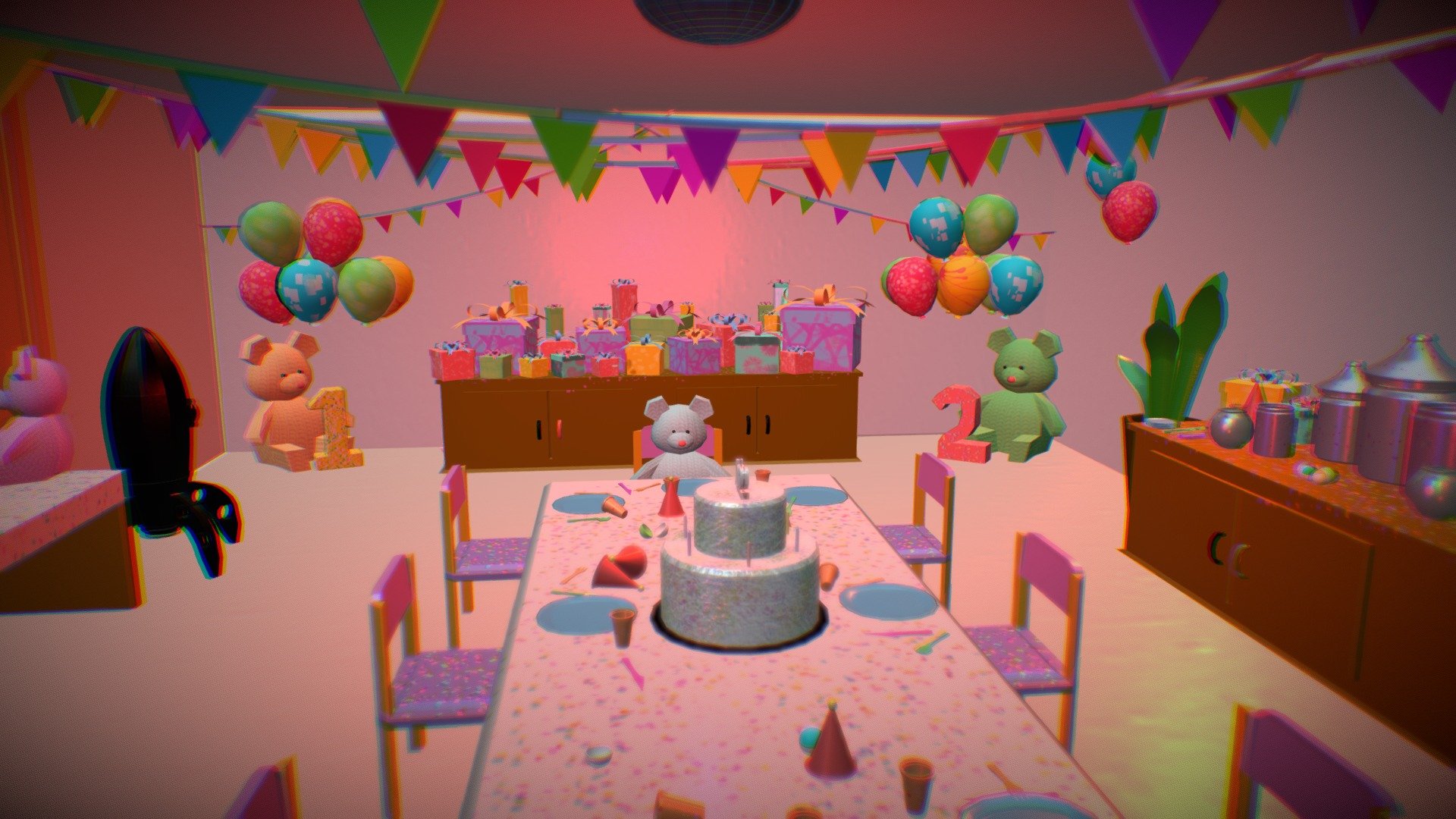 Creepy Birthday Party 3d model