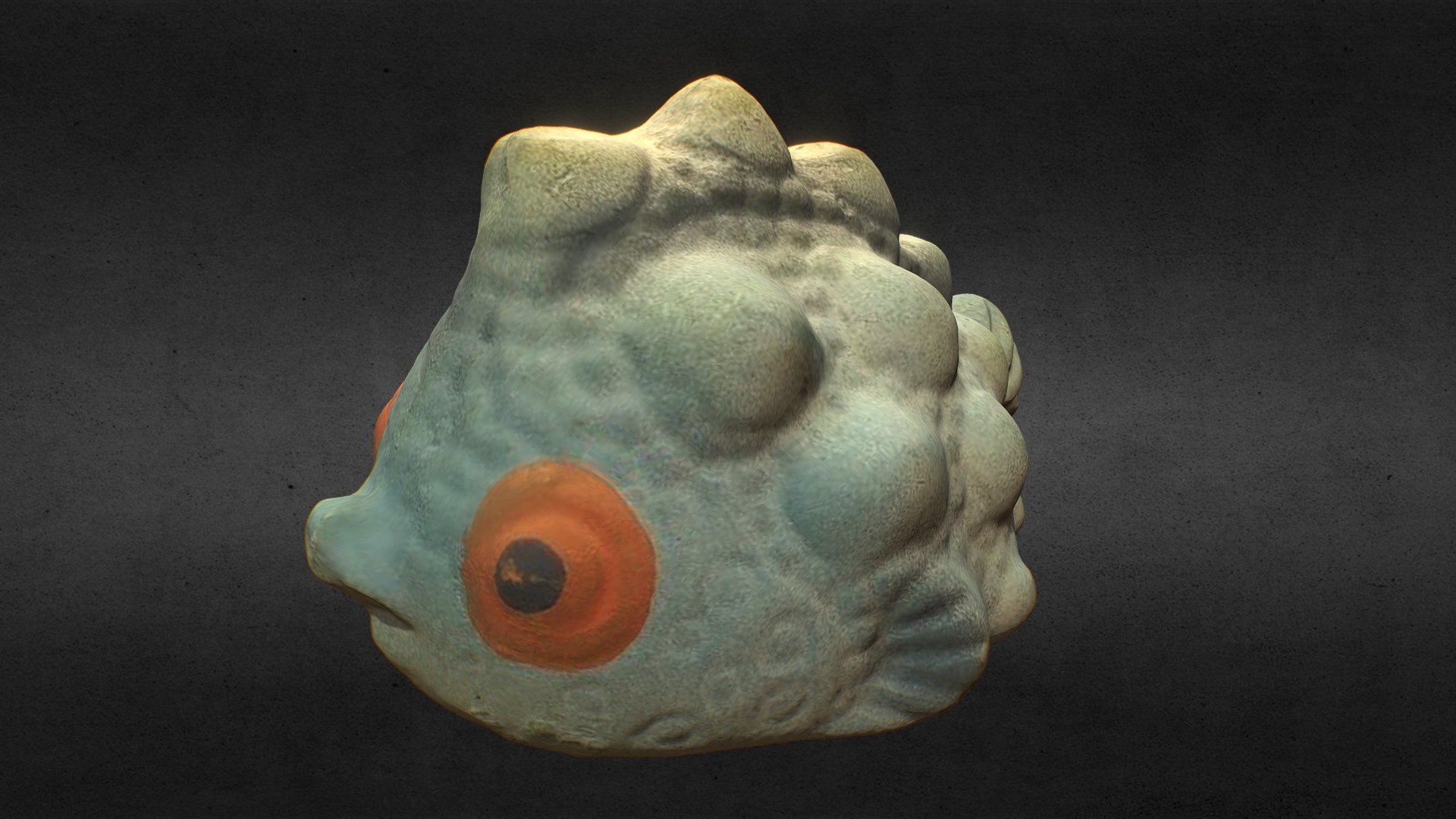 Old USSR Rubber Toy Fish Scan High Poly 3d model