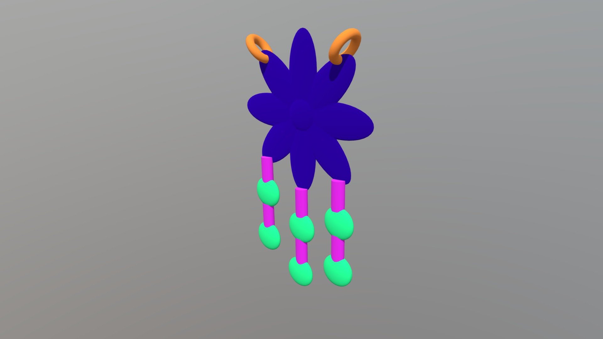 Flower Pendant Png 3d model