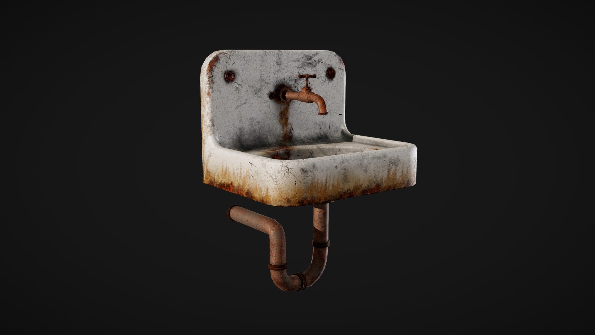 Old sink 3d model