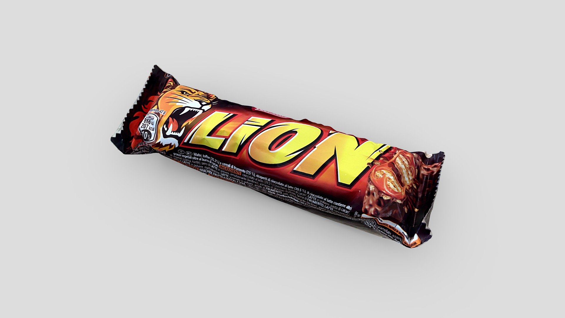 Lion Chocolate Bar 3d model