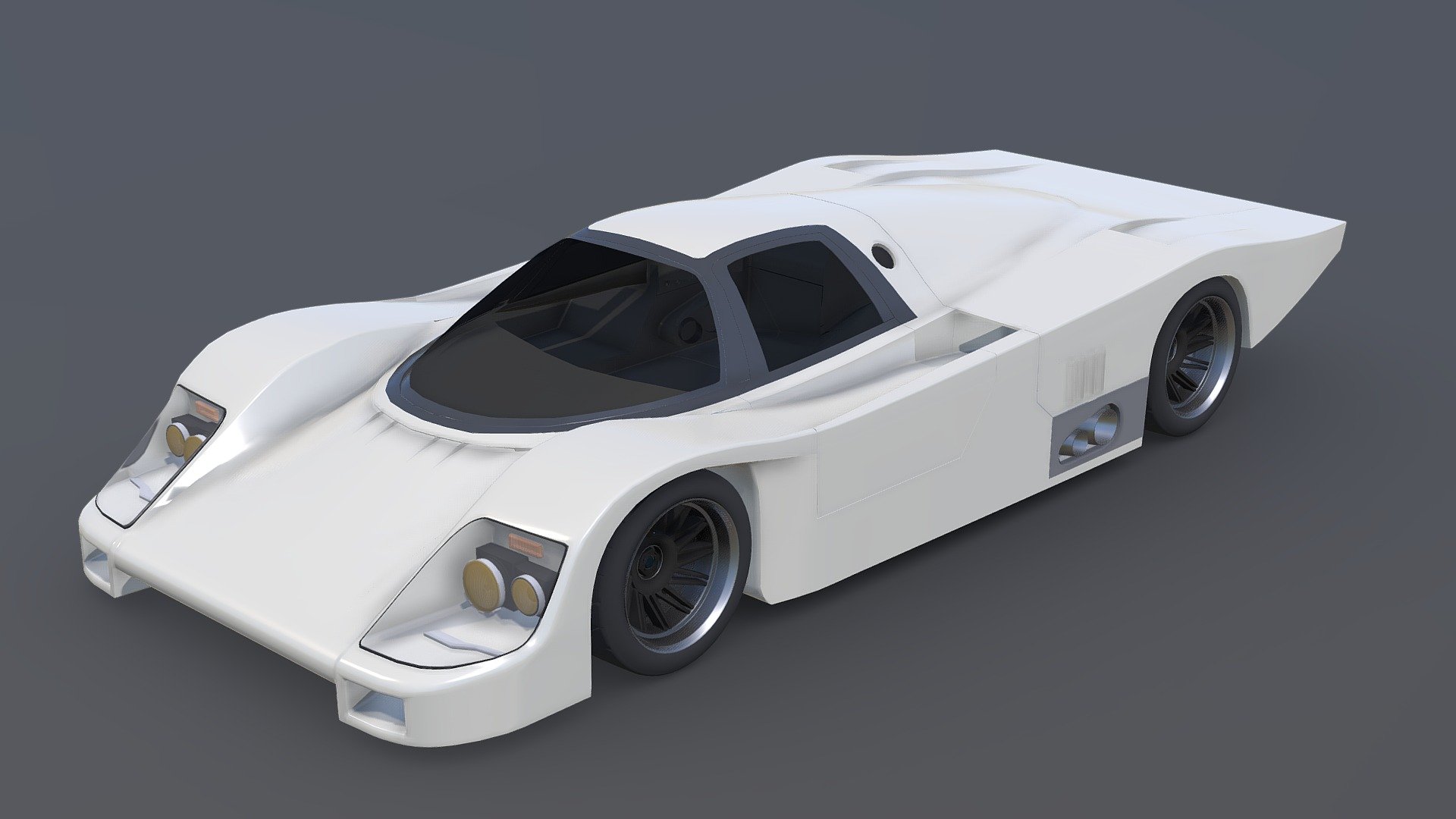 80s Group C racecar 3d model