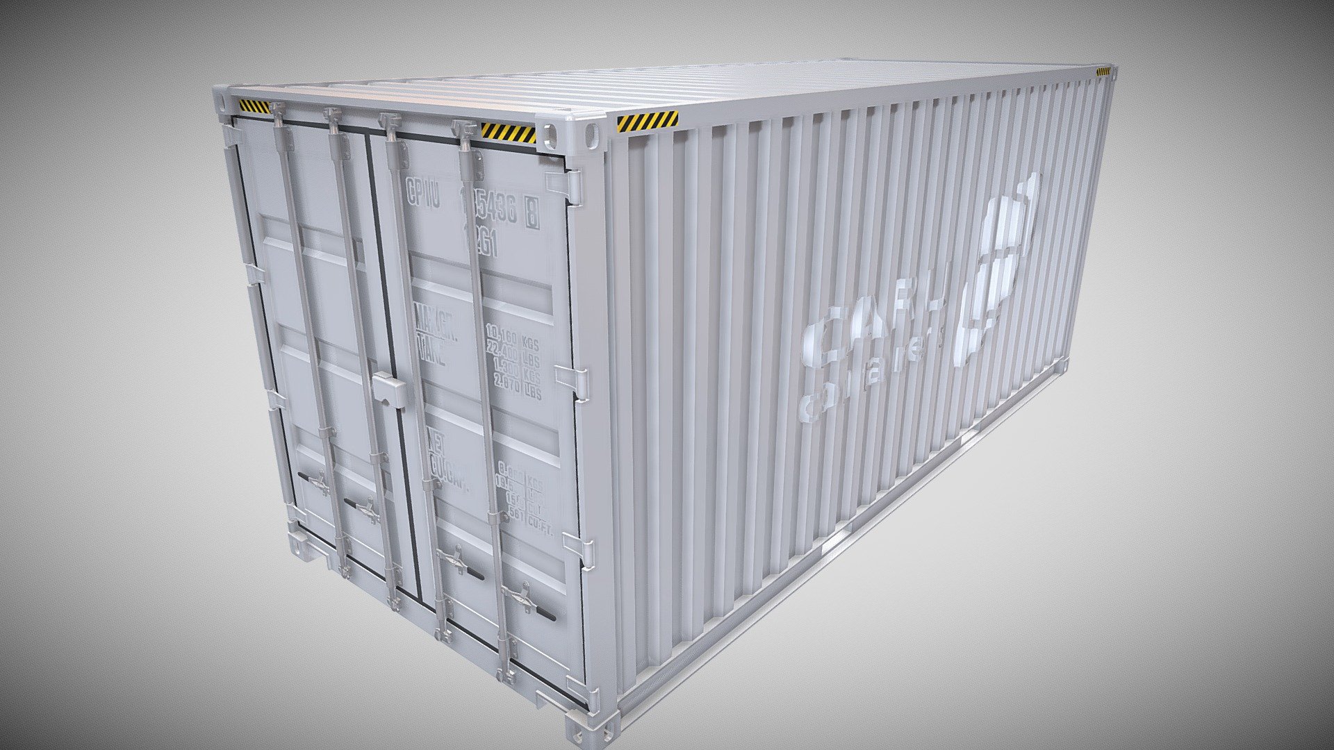 20ft Shipping Container Caru v1 3d model