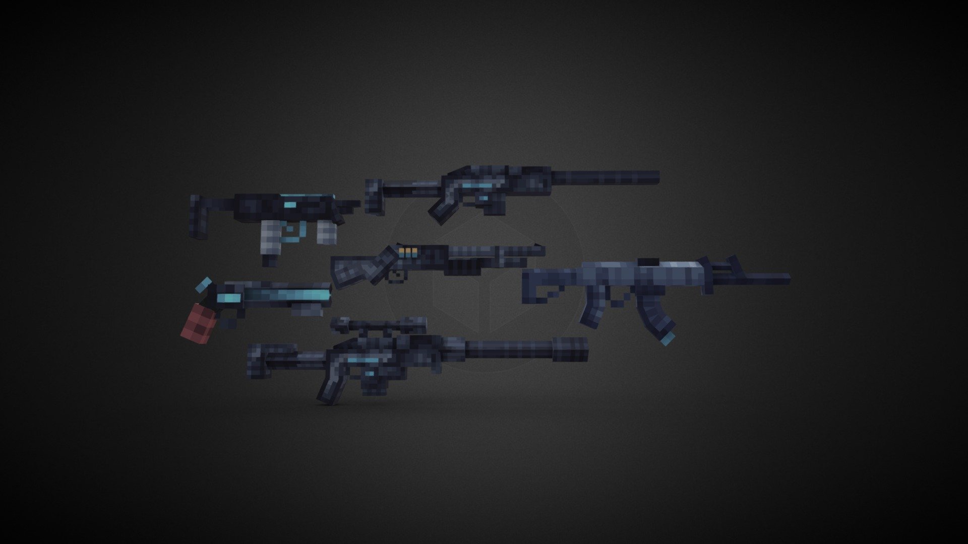 Future Gun Pack 3d model