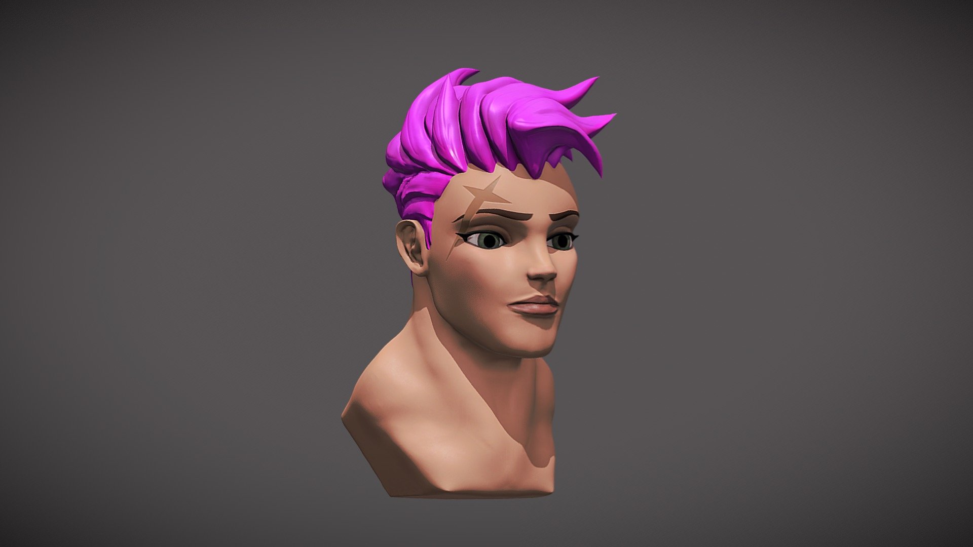 Zarya Head Bust 3d model