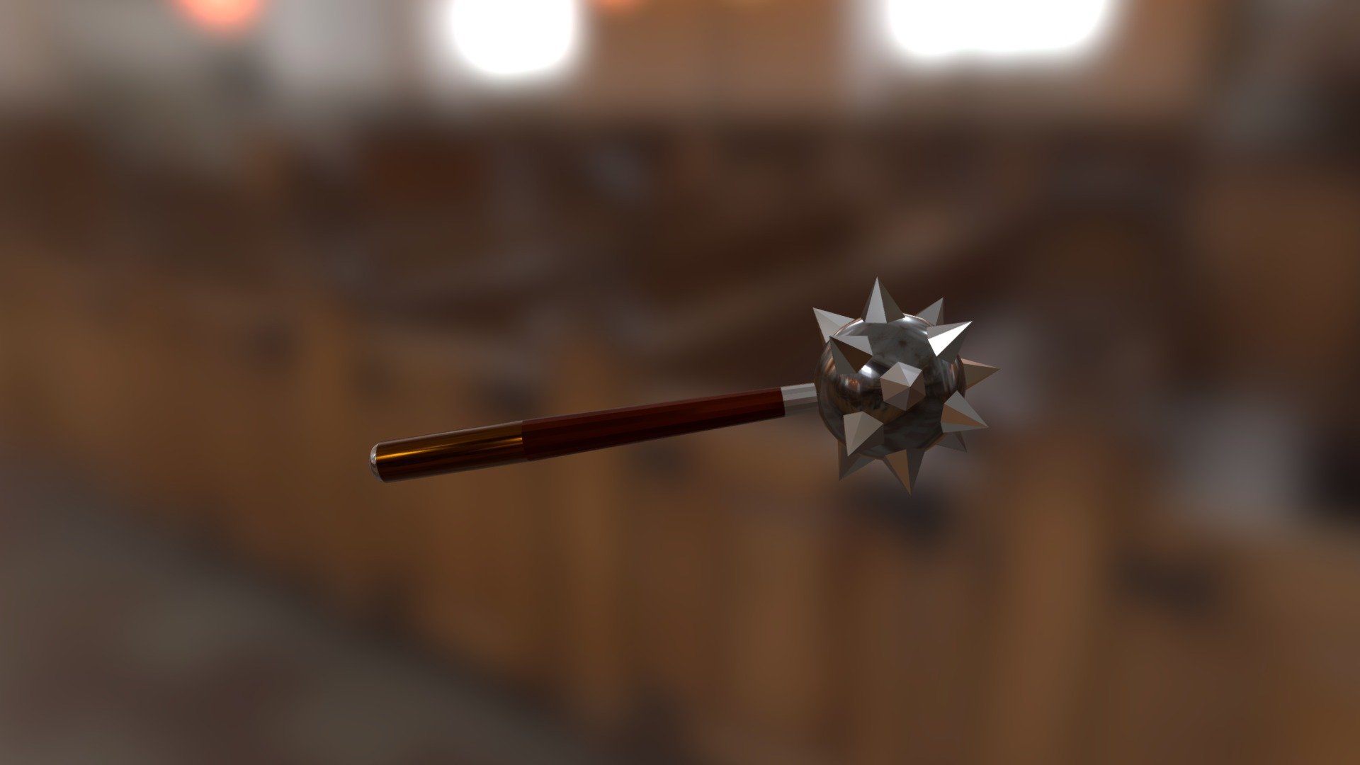 iron mace low poly 3d model