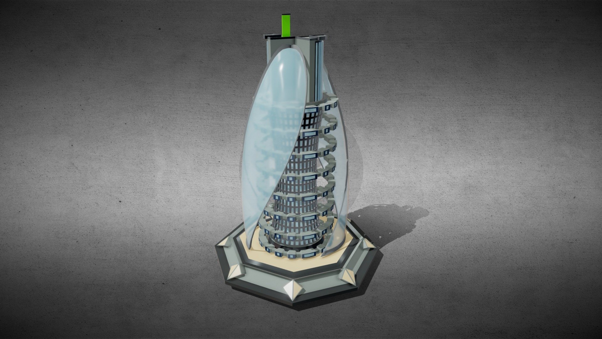 SciFi building_188 3d model