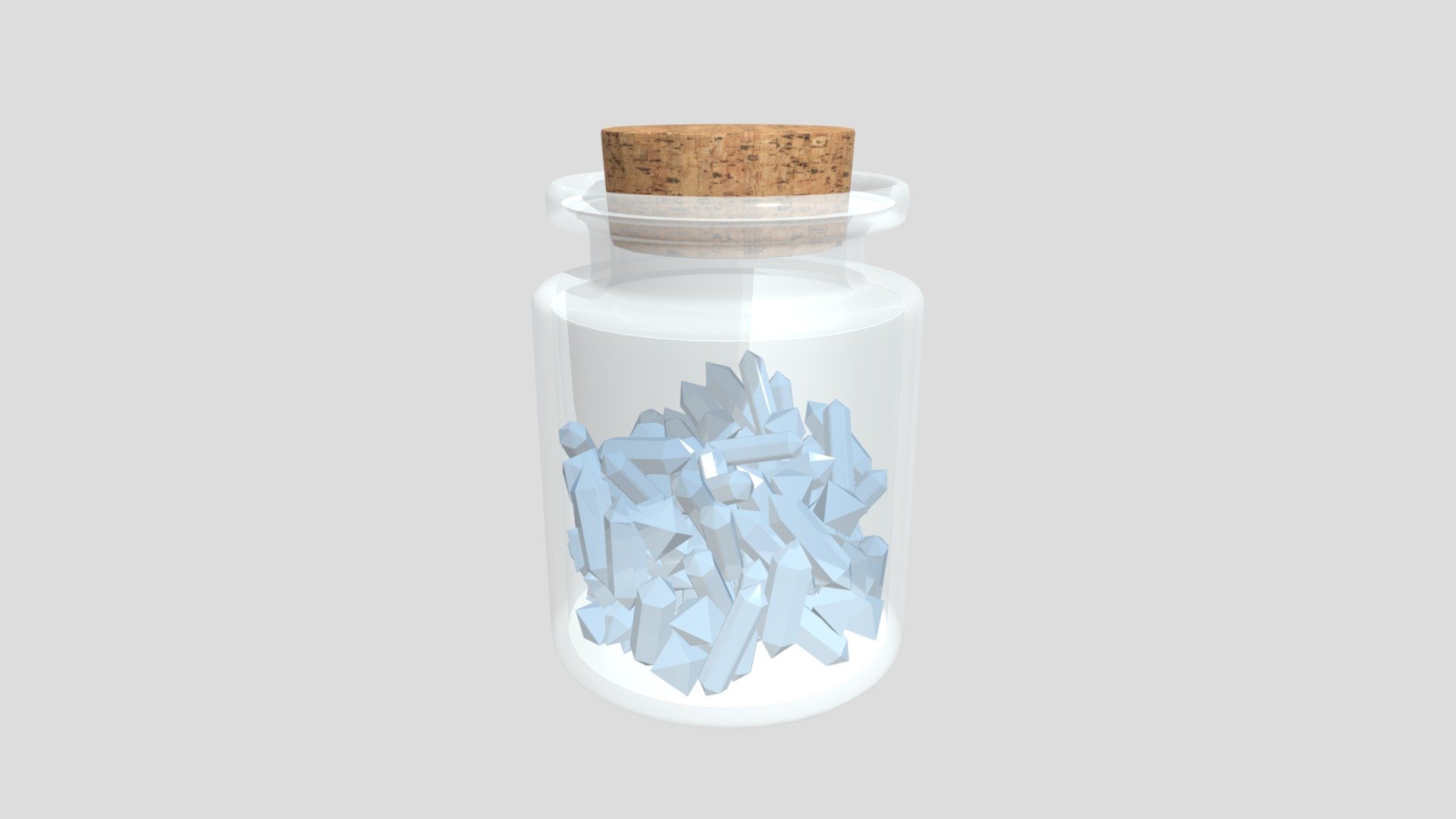 Jar of Crystals 3d model