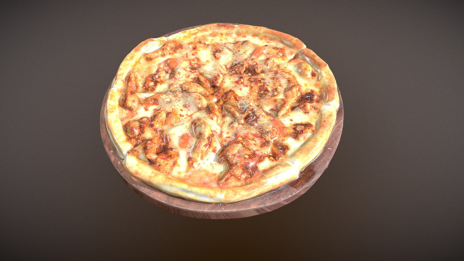 Chicken Pizza 3d model