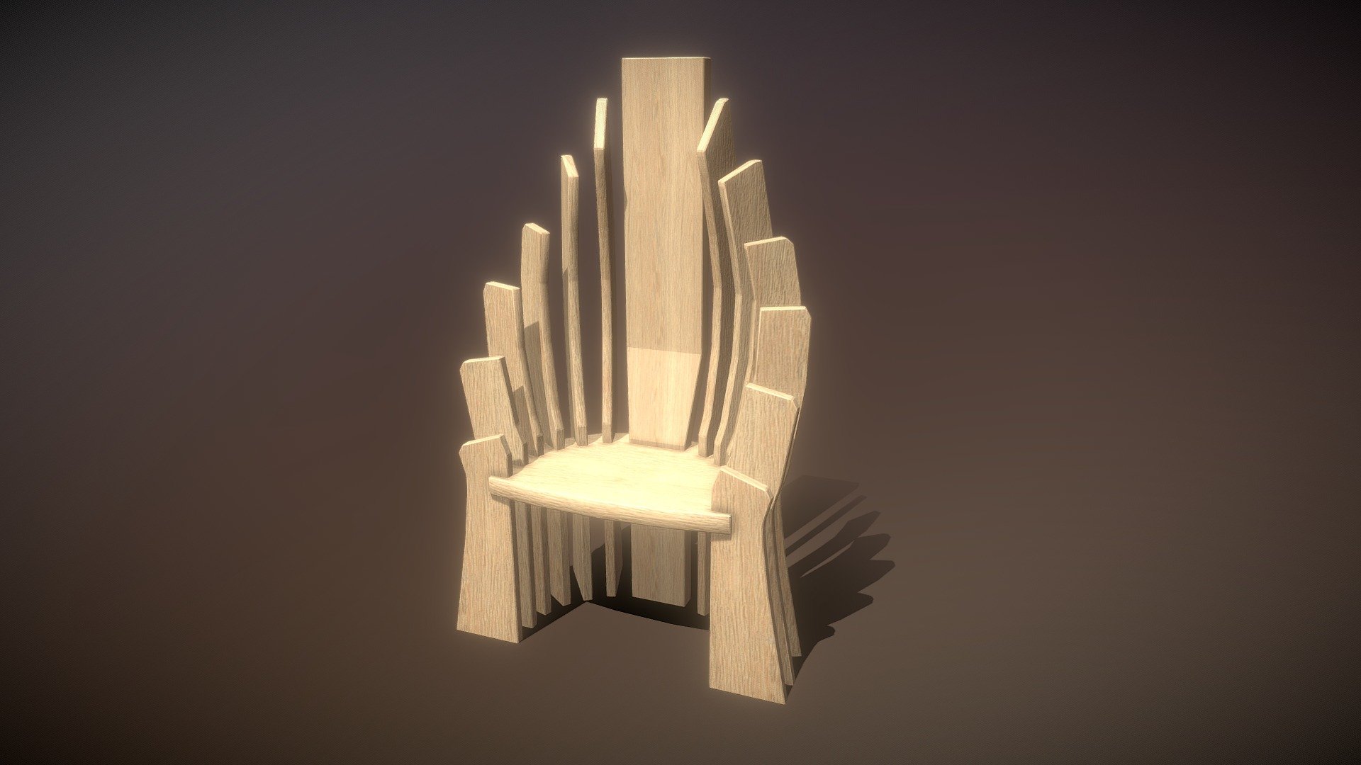 Wooden Throne 3d model