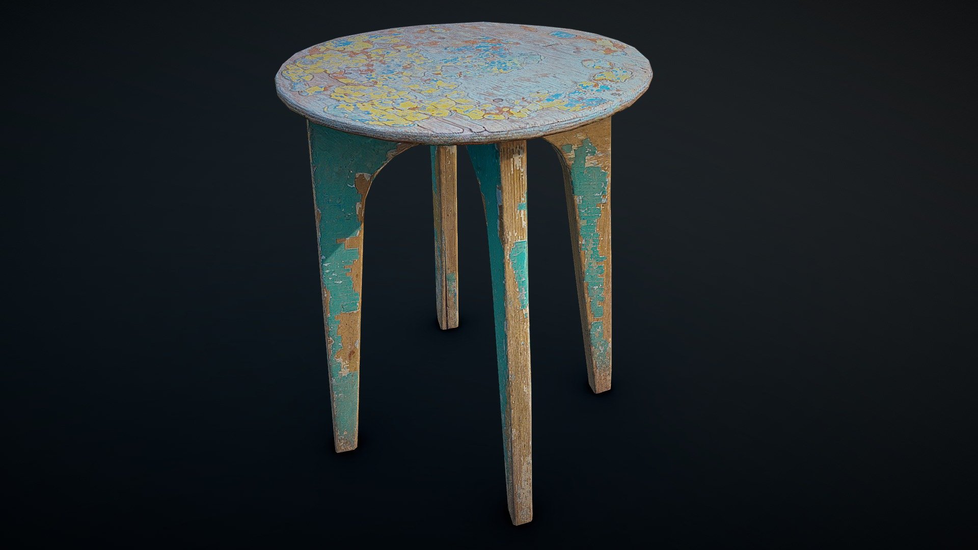 Old Stool 3d model